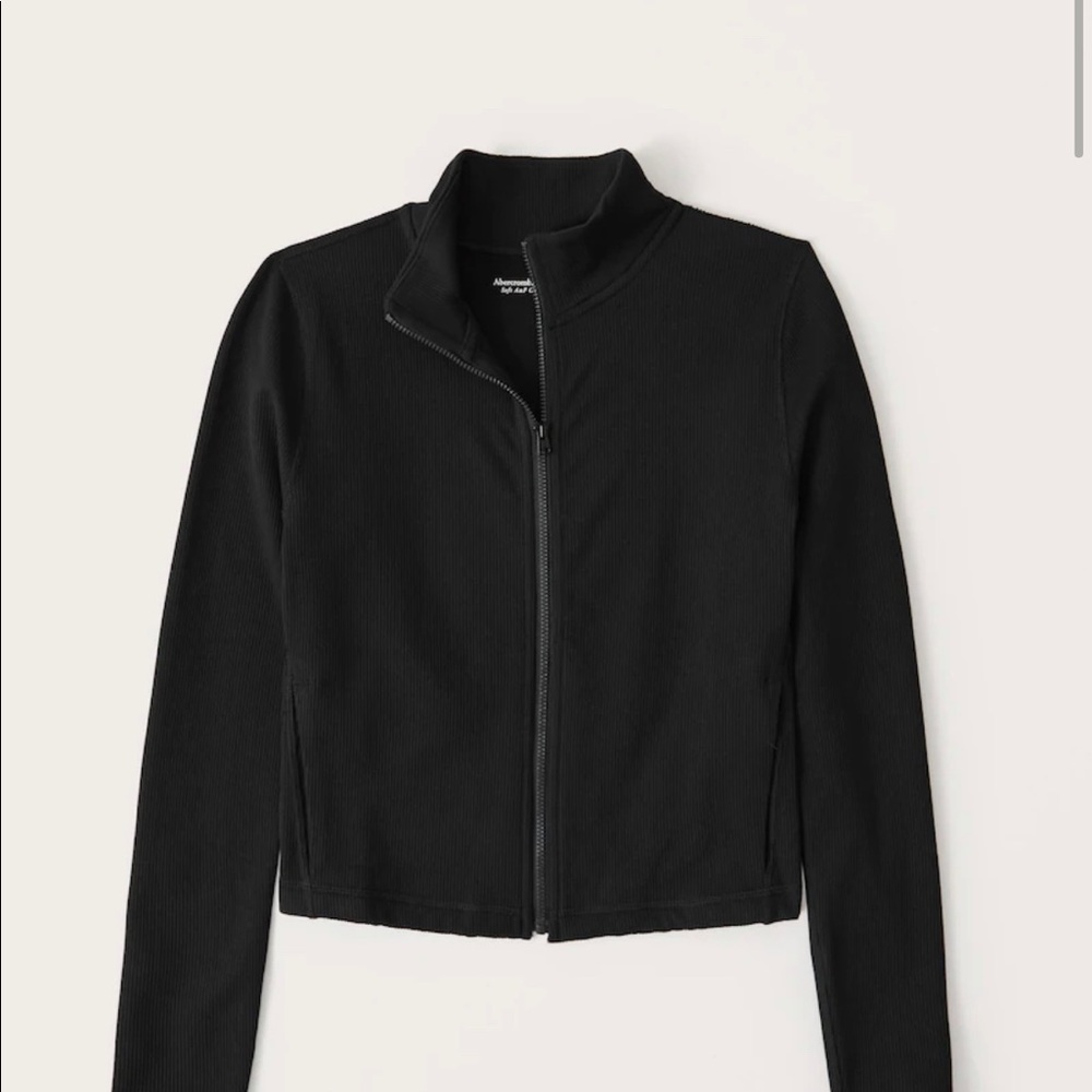 Abercrombie Seamless Ribbed Full Zip Sweatshirt